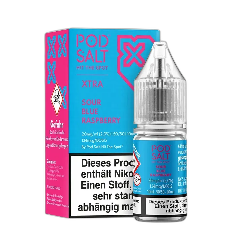 Liquid Sour Blue Raspberry - Pod Salt Xtra Nikotinsalz
