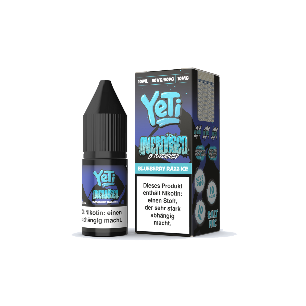 Liquid Sour Blue Razz - Yeti Overdosed Nikotinsalz 10mg
