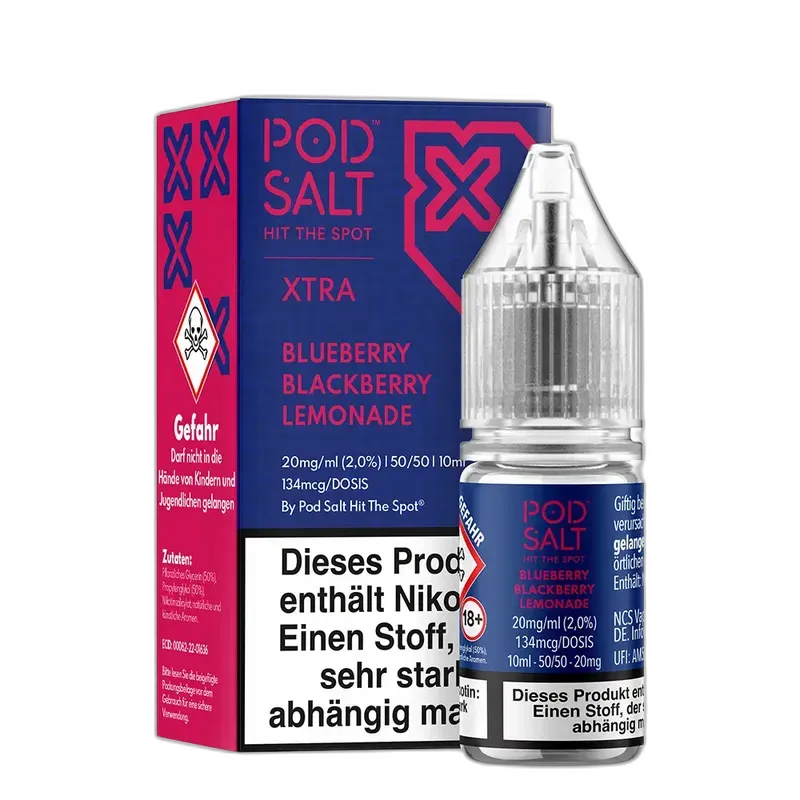 Liquid Blueberry Blackberry Lemonade - Pod Salt Xtra Nikotinsalz