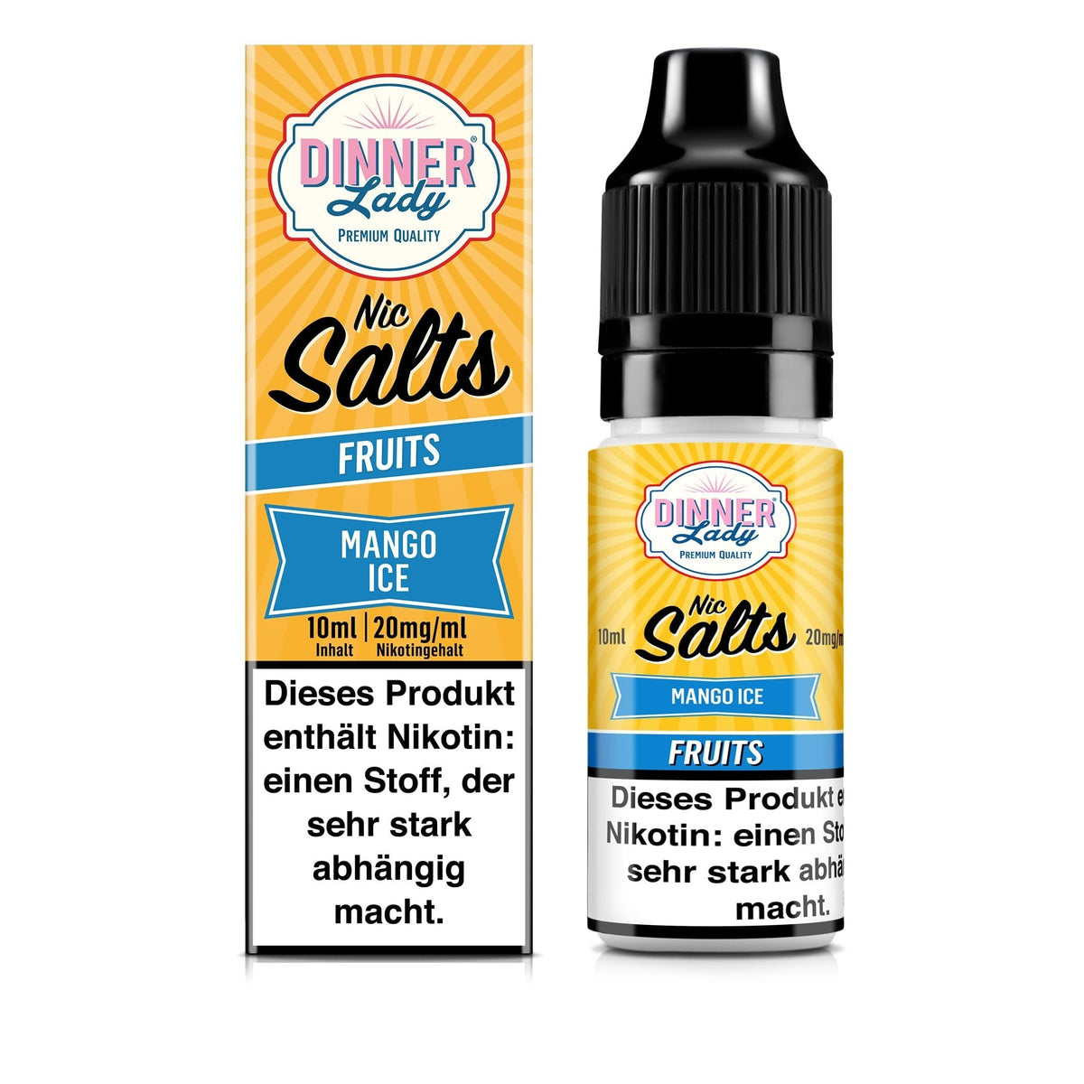 Dinner Lady Nikotinsalz - Mango Ice - 50/50 10ml Liquid