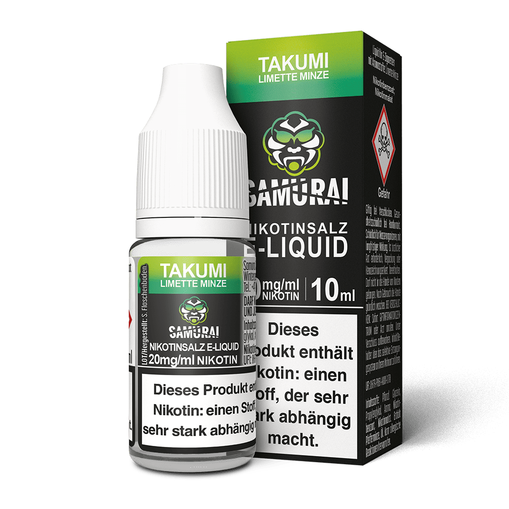 Samurai Nikotinsalz Liquid - Takumi Limette Minze