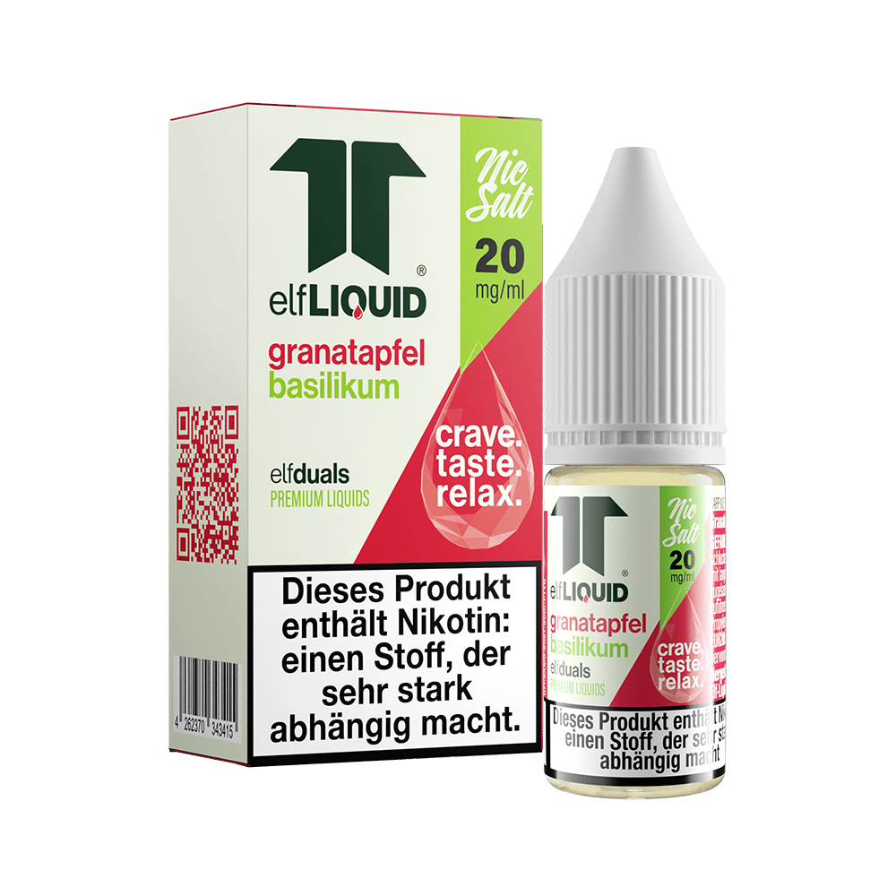Elf-Liquid - Granatapfel Basilikum - Nikotinsalz Liquid