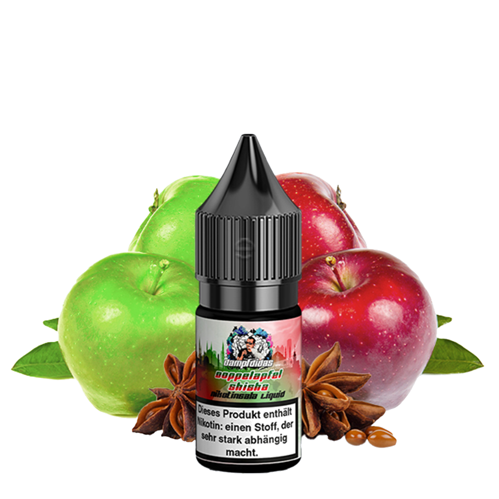 Liquid Doppelapfel Shisha - Dampfdidas Nikotinsalz 20mg