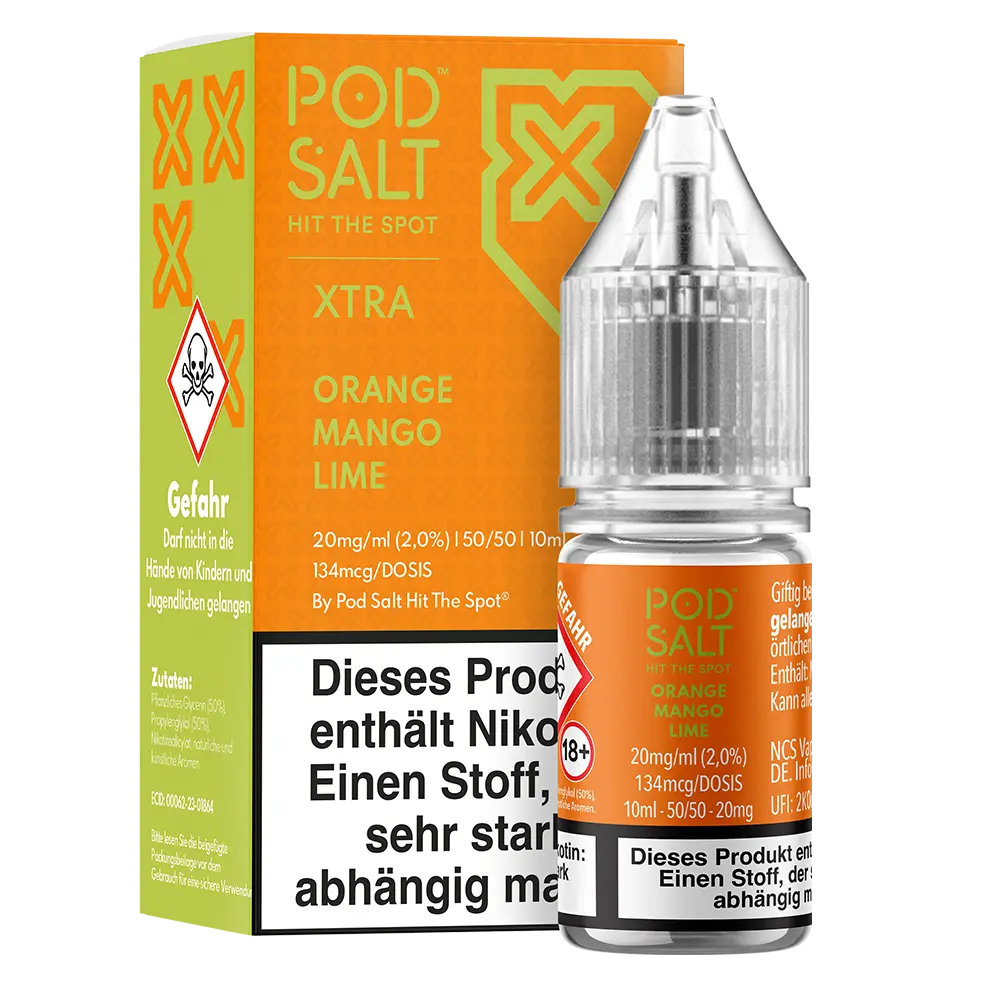 Liquid Orange Mango Lime - Pod Salt Xtra Nikotinsalz