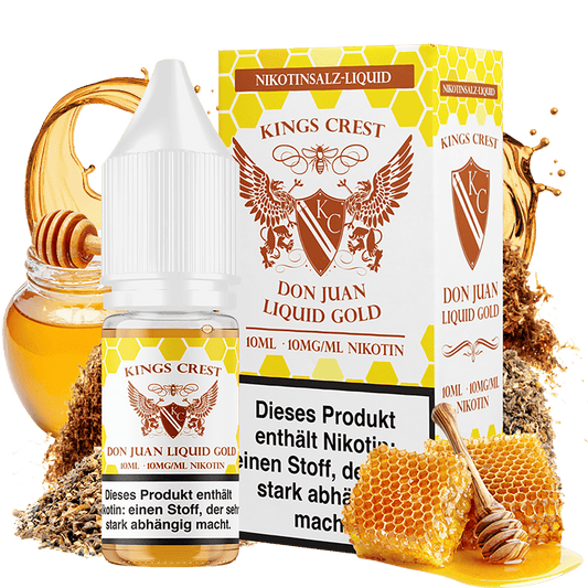 Kings Crest Nikotinsalz - Don Juan Liquid Gold - 10ml Liquid