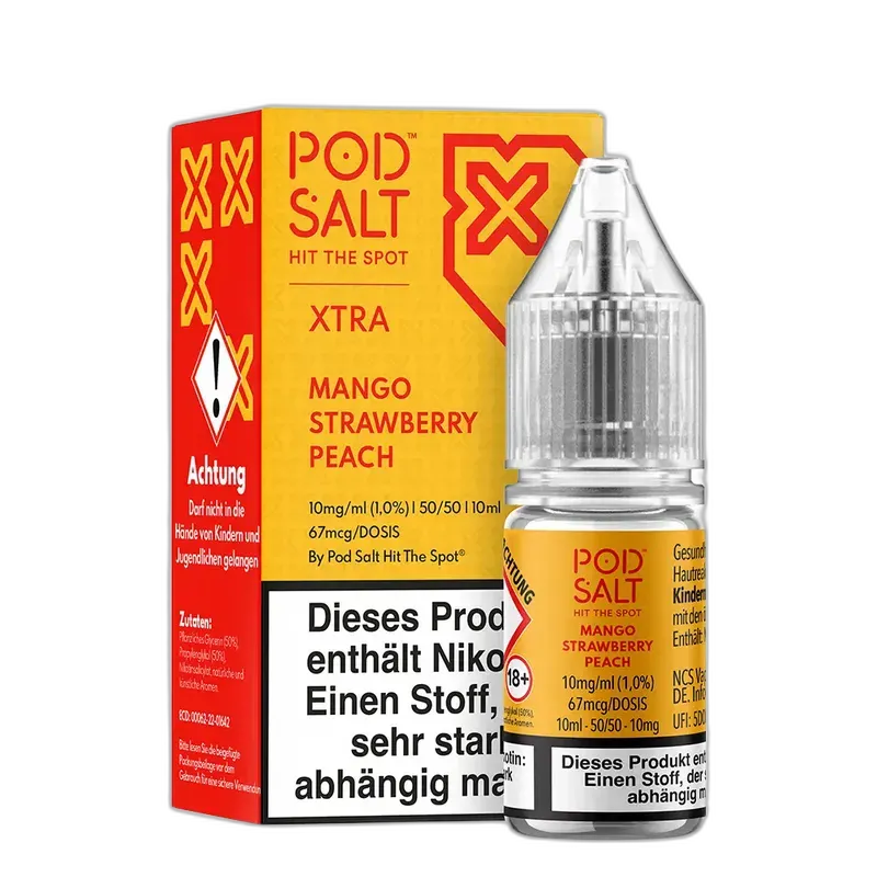 Liquid Mango Strawberry Peach - Pod Salt Xtra Nikotinsalz