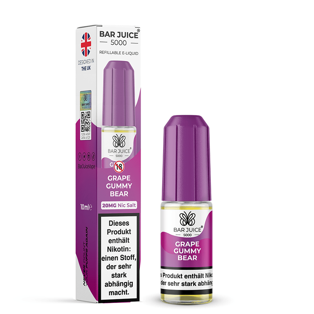 Bar Juice Nikotinsalz Grape Gummy Bear Liquid