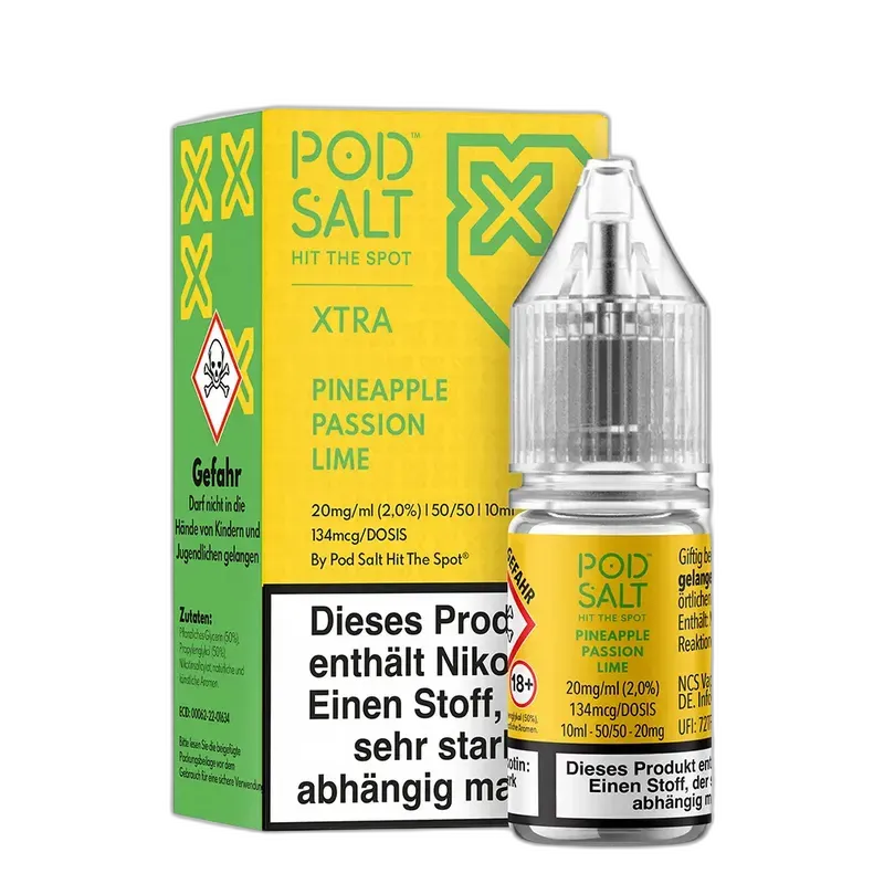 Liquid White Pineapple Passion Lime - Pod Salt Xtra Nikotinsalz