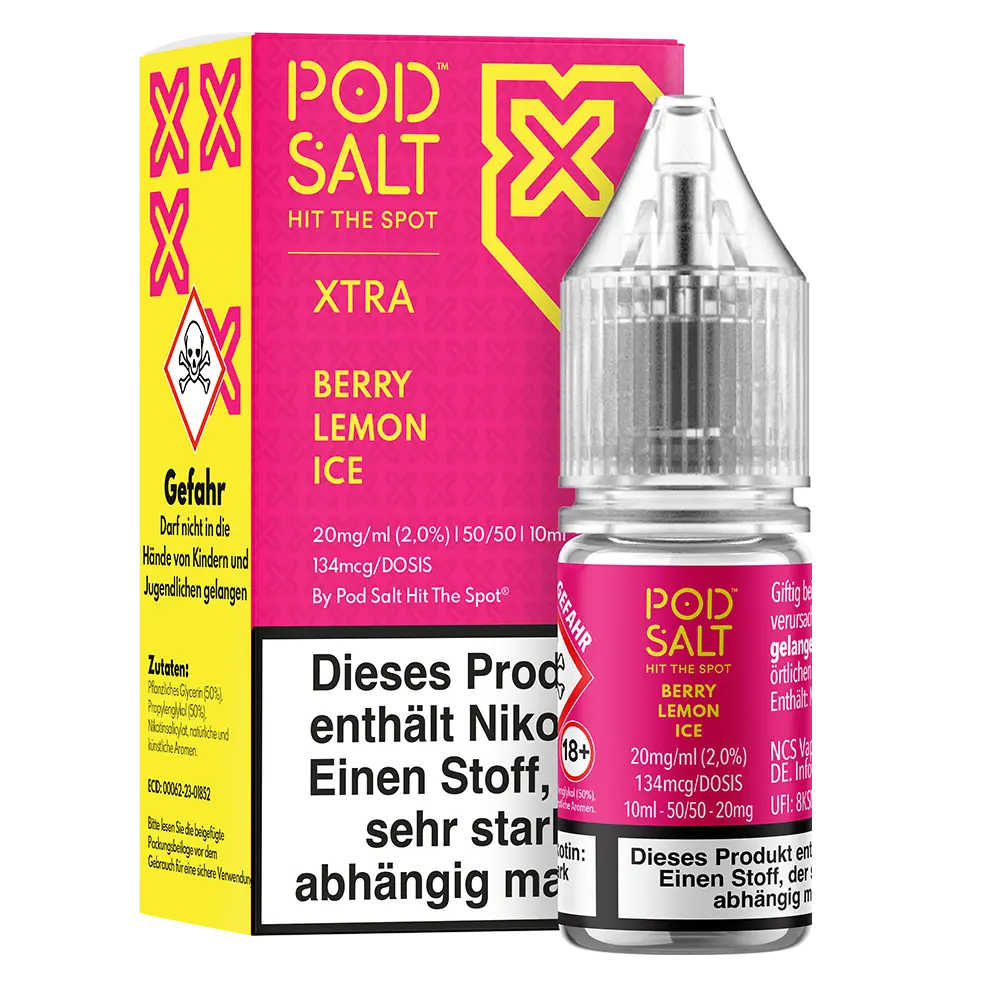 Liquid Berry Lemon Ice - Pod Salt Xtra Nikotinsalz