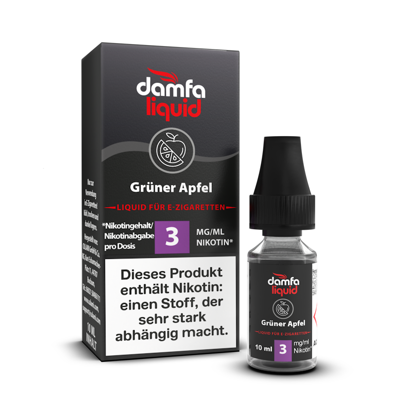 damfaliquid Grüner Apfel V2 10ml