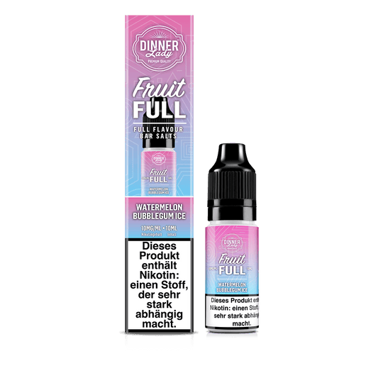 Liquid Watermelon Bubblegum Ice - Dinner Lady Fruit Full Nikotinsalz
