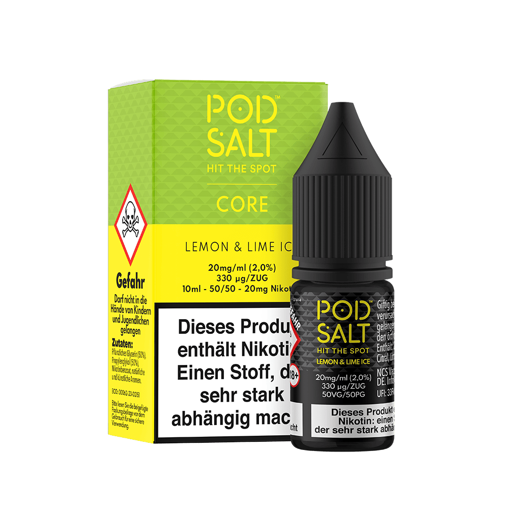 Liquid Lemon & Lime Ice - Pod Salt Core Nikotinsalz
