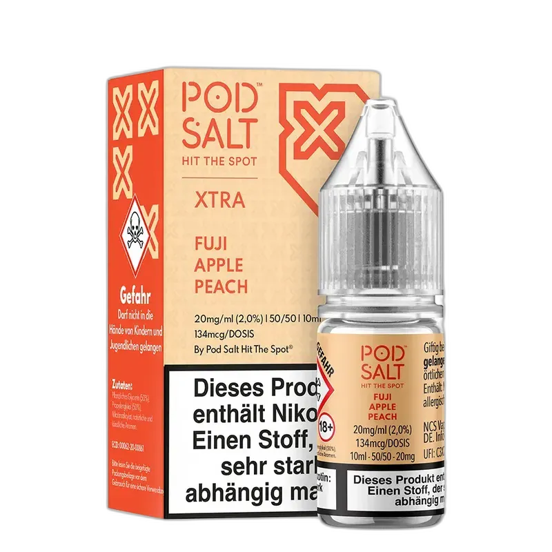 Liquid Fuji Apple Peach - Pod Salt Xtra Nikotinsalz