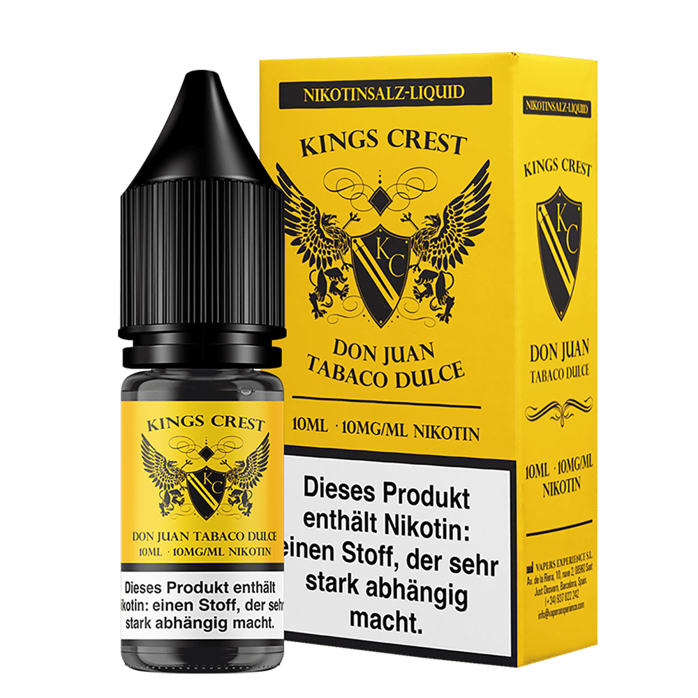 Kings Crest Nikotinsalz - Don Juan Tobaco Dulce - 10ml Liquid