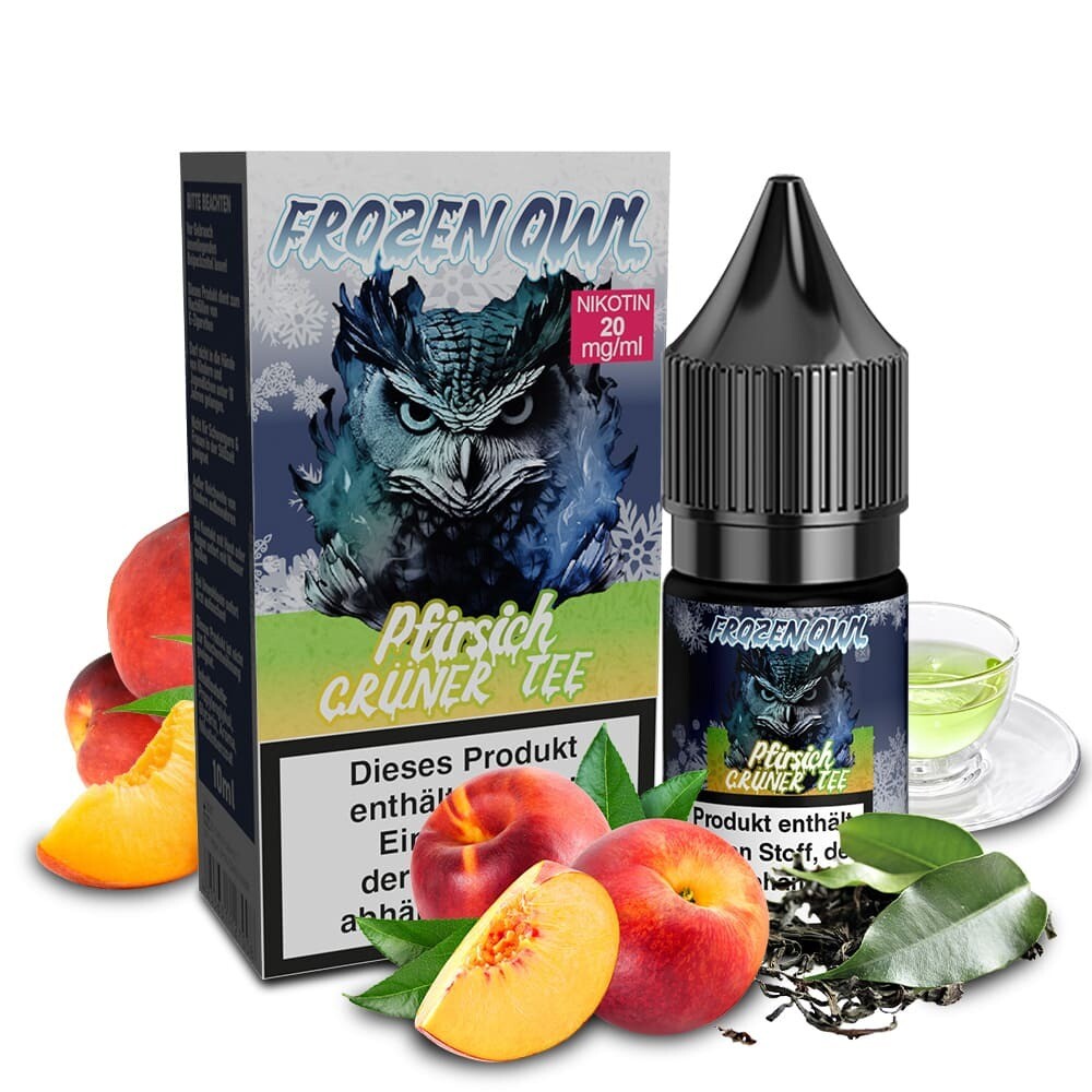 Liquid Pfirsich Grüner Tee - Frozen OWL Nikotinsalz
