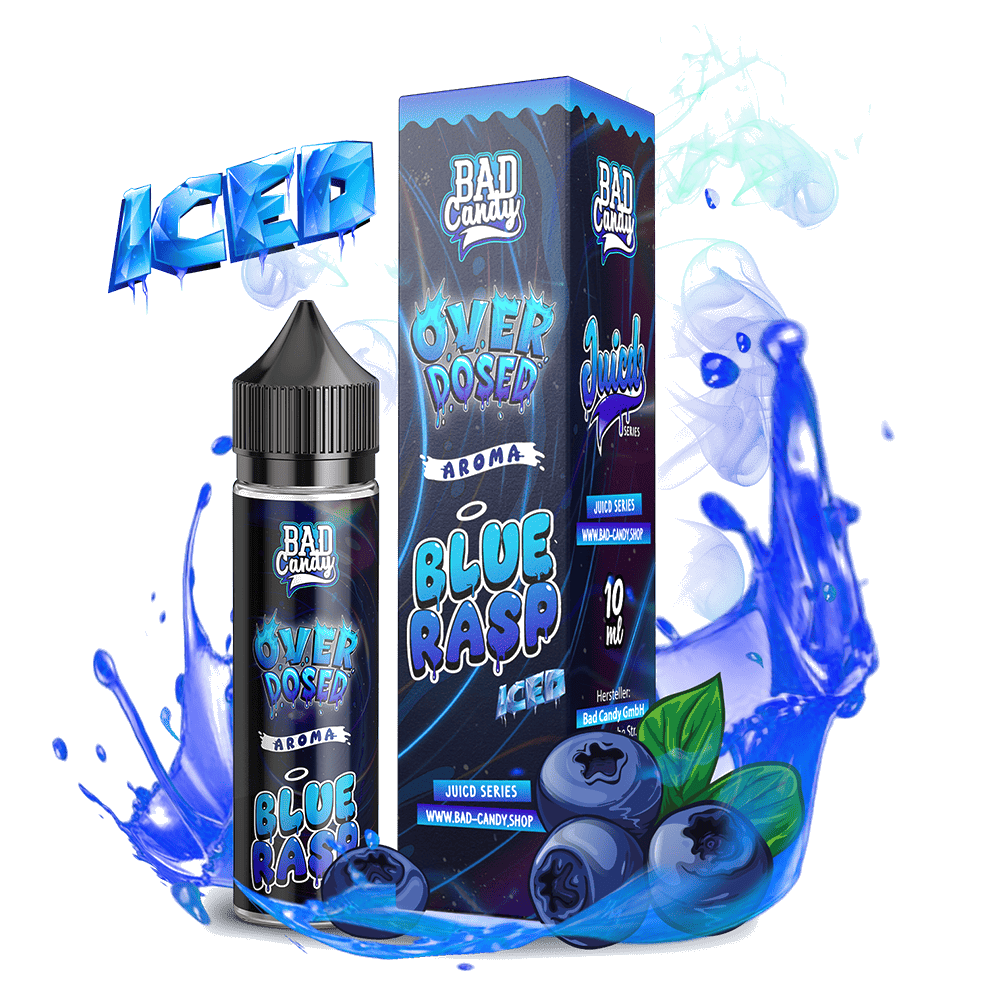Aroma Blue Rasp Iced - Bad Candy Juicd