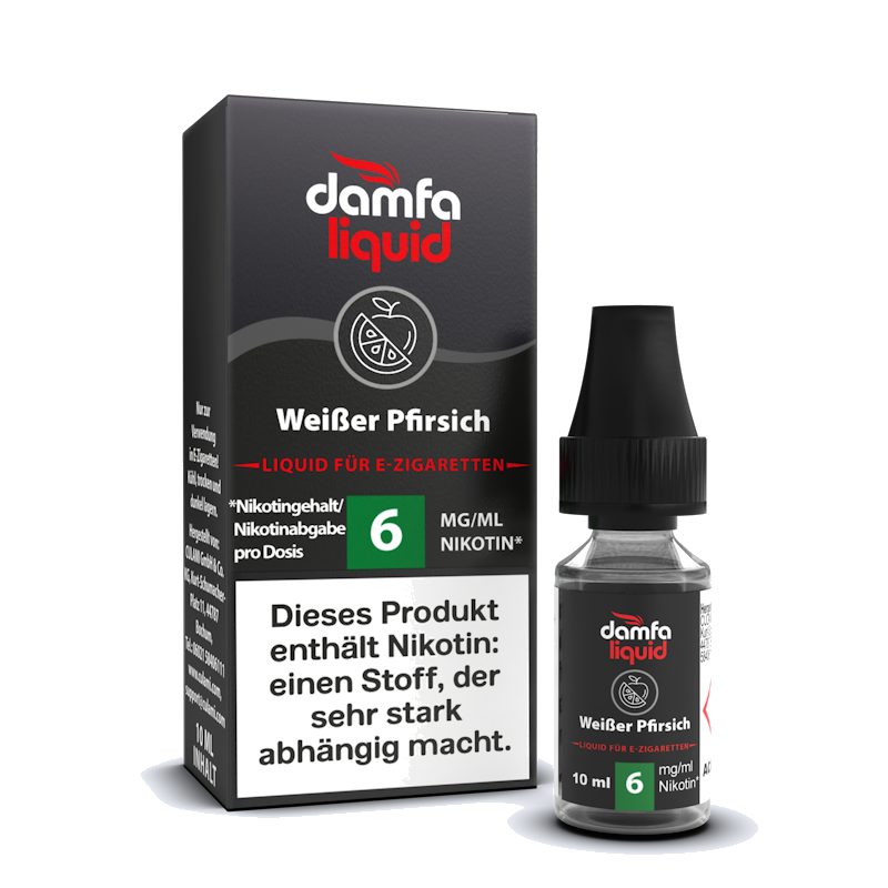 damfaliquid Weißer Pfirsich V2 6mg 10ml