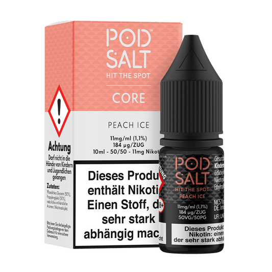 Liquid Peach Ice - Pod Salt Core Nikotinsalz 10ml
