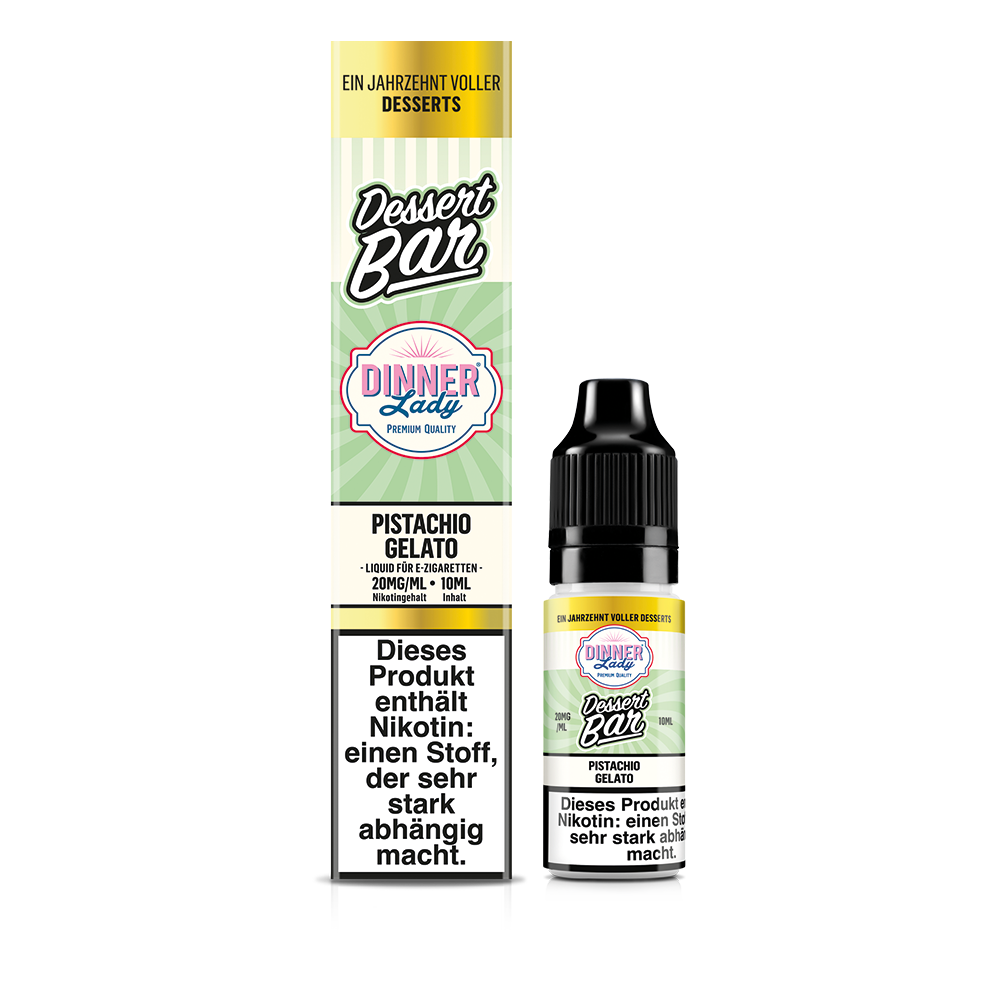 Dinner Lady Nikotinsalz - Pistachio Gelato - 50/50 10ml Liquid