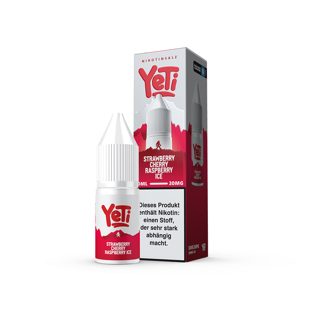 Liquid Strawberry Cherry Raspberry Ice - Yeti Summit Nikotinsalz